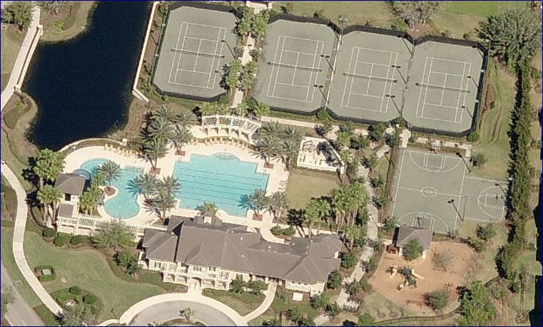 Aerial View Of Waterchase Clubhouse and Rec Facilities